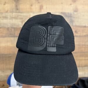 BIG X Black Hat With BF Snap Adjustable Adult